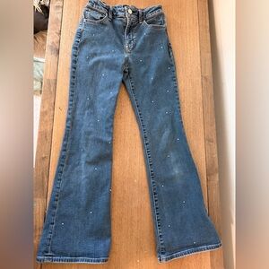 GAP Blue Flare Girls Jeans with Embellishments
